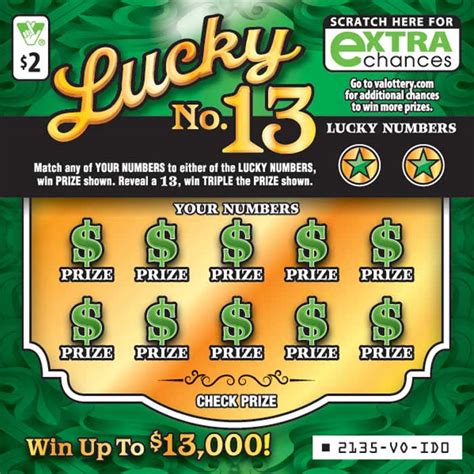 Lucky No. 13 Scratcher 2135 | Virginia Lottery