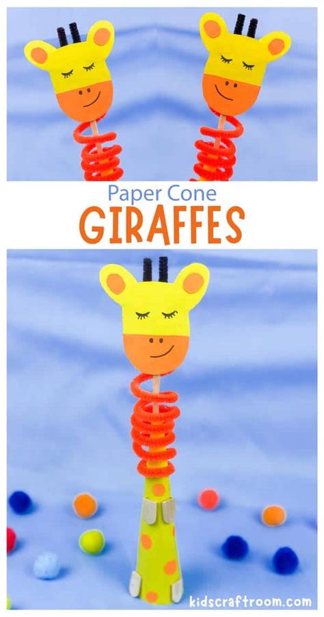 Paper Cone Giraffe Craft - Kids Craft Room