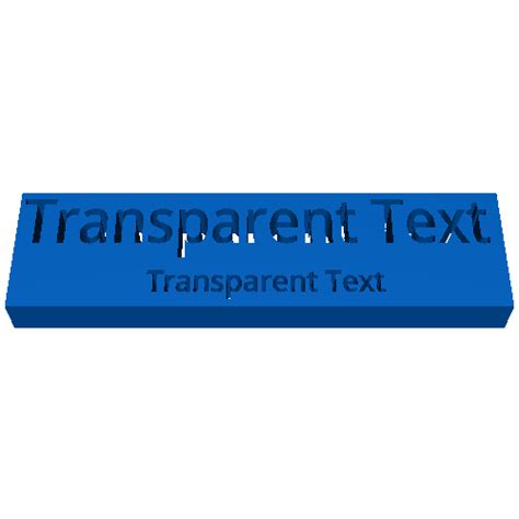 Transparent Text 3D Print Test | 3D models download | Creality Cloud