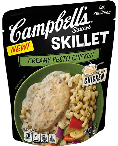 Campbell’s® Skillet Creamy Pesto Chicken Skillet Sauce Reviews 2020