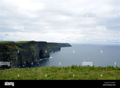 Panoramic View of The Cliffs of Moher Stock Photo - Alamy