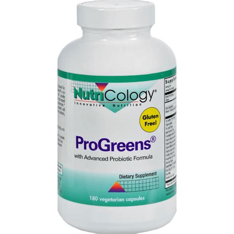 NutriCology ProGreens With Advanced Probiotics Formula - 180 Capsules ...