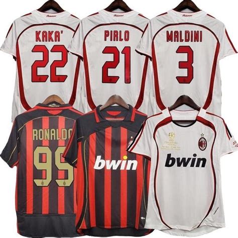 06-07 AC Milans Top Quality Home Away Retro Soccer Jersey Custom T ...