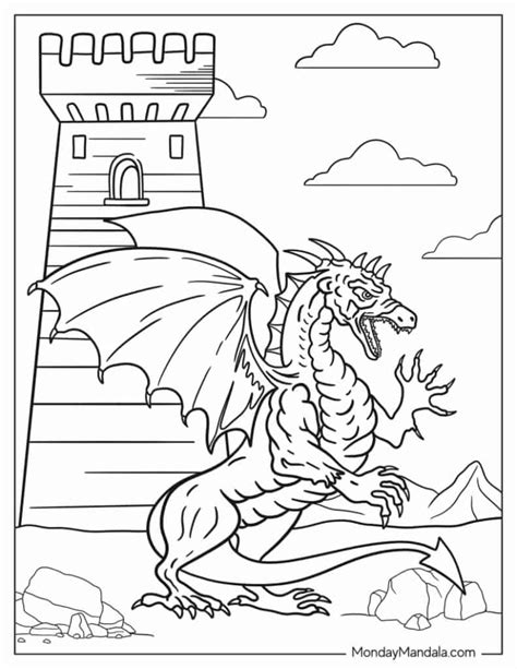 52 Dragon Coloring Pages (Free PDF Printables)