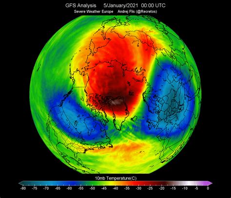 A Polar Vortex is emerging in the Stratosphere over the North Pole and will impact the weather ...