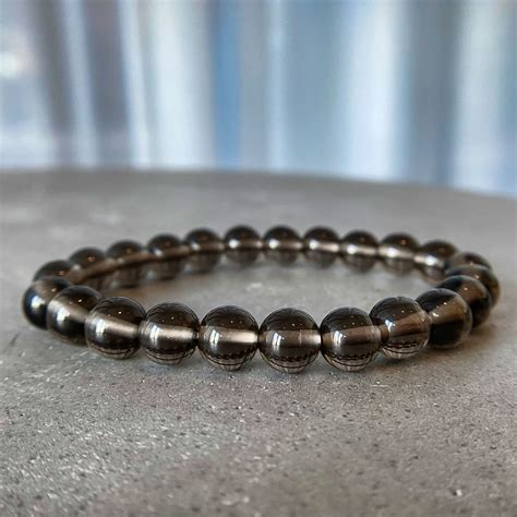 Smoky Quartz Bracelet - Authentic Smoky Quartz Crystal Beads