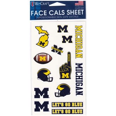 Michigan Wolverines Face Cals Sheet