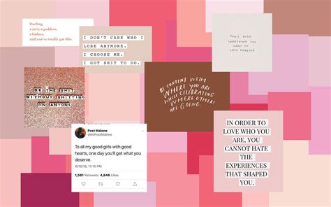 Pink Aesthetic Quotes Wallpaper