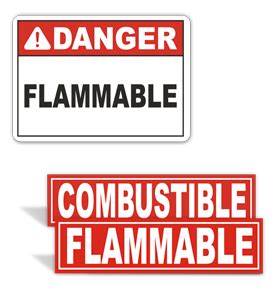 Flammable and Hazmat Signs