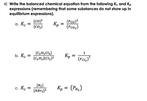 Solved Write the balanced chemical equation from the | Chegg.com