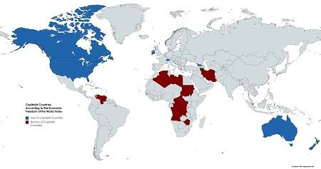 Communism Vs Capitalism Map