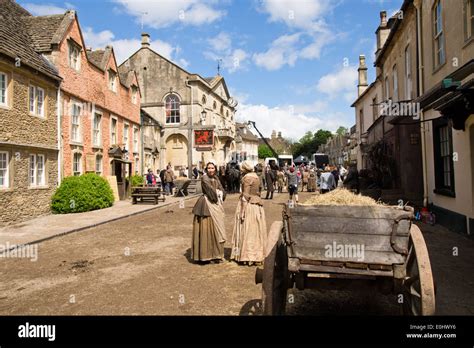 Corsham Wiltshire 6th May 2014 Filming the BBC drama Poldark on location in Corsham Wiltshire ...