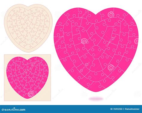 Heart-shaped Jigsaw Puzzle Stock Photo - Image: 7693250