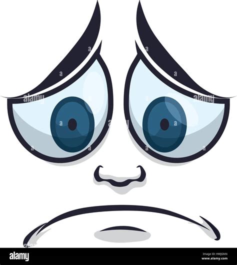 Sad cartoon face Stock Vector Image & Art - Alamy