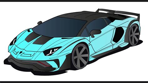 How to draw LAMBORGHINI AVENTADOR GT EVO LIBERTY WALK / drawing ...