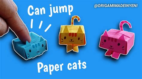 Origami CUTE CAT BUTTON TOY, Paper cats, Origami Pop it, Origami fidget ...