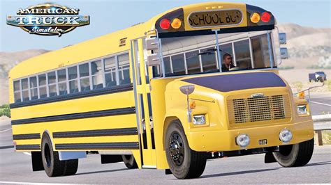 School Bus Mod for ATS 1.44 and 1.45 - ATS mods | American truck simulator mods