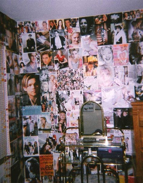 DIY poster wall of the 90s. Anyone else plaster their room with posters?