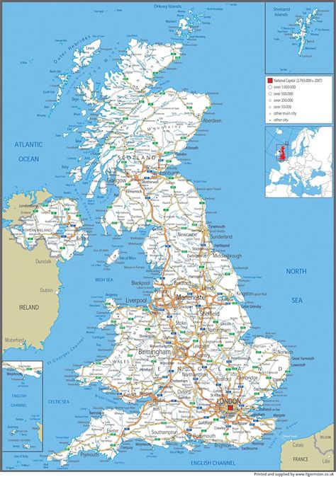 Road Map Of England PDF