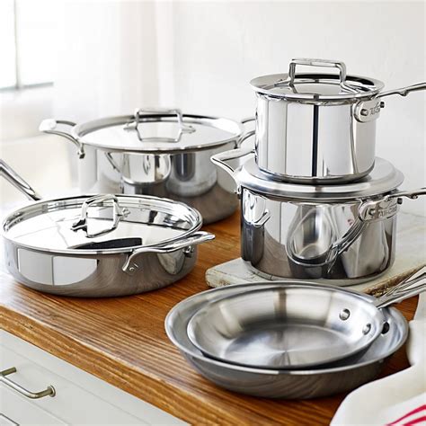 All-Clad d5 Stainless-Steel 10-Piece Cookware Set | Williams Sonoma AU