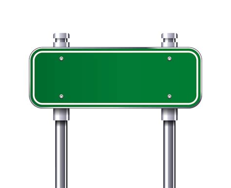 Free Vector | Blank Green traffic road sign vector illustration