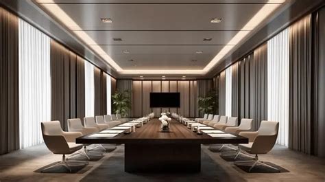 Luxurious And Modern Meeting Room Interior Design With 3d Rendering ...