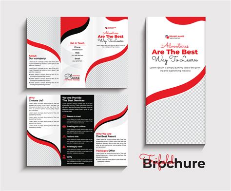 Travel agency trifold brochure design 13335310 Vector Art at Vecteezy