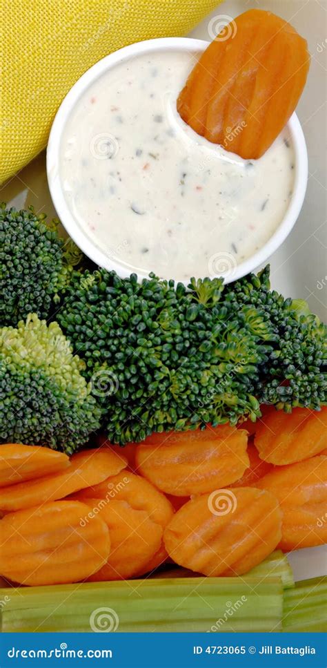 Carrots, Celery, Broccoli, And Dip Royalty Free Stock Photo - Image ...