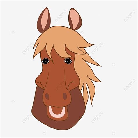 Cute Horse Head Clipart PNG Images, Cartoon Hand Drawn Cute Animal Horse Head, Cartoon, Hand ...