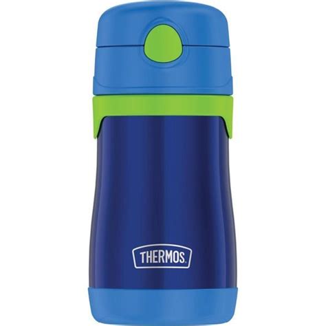 Thermos 10oz Stainless Steel Straw Bottle Blue | Straw bottle, Stainless steel straws, Thermos