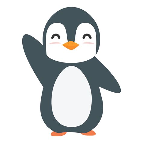 Cute penguin cartoon flat vector 5939194 Vector Art at Vecteezy