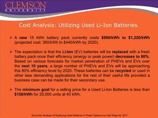 Battery Energy Storage System (BESS) A Cost_Benefit Analysis for a PV ...