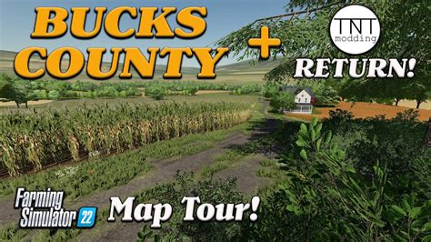 “BUCKS COUNTY, PA” FS22 MAP TOUR! | NEW MOD MAP! | Farming Simulator 22 (Review) PS5. - YouTube