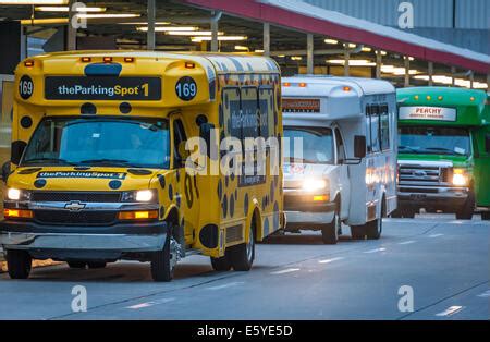 Airport shuttle van at Atlanta International Airport. (USA Stock Photo ...