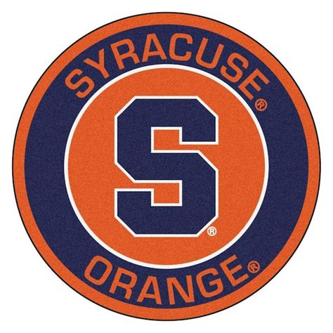 FANMATS NCAA Syracuse University Navy 2 ft. x 2 ft. Round Area Rug ...