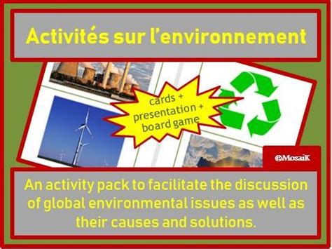 Environment French | Teaching Resources