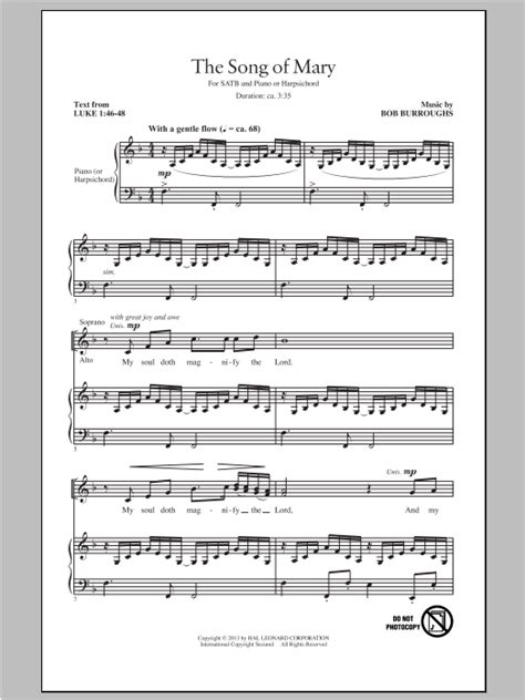 Song Of Mary | Sheet Music Direct