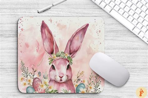 Easter Bunny with Flowers Background Graphic by Foxmia · Creative Fabrica