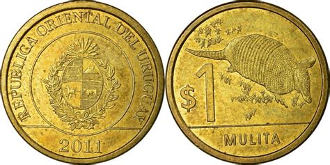 Coin, Uruguay, Un Peso Uruguayo, 2011, , Brass plated steel, KM:135