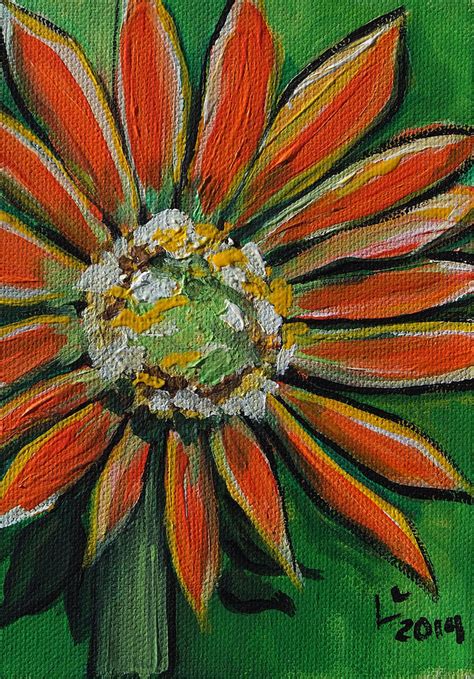 Orange Flower Painting by Lisa Locurto | Fine Art America