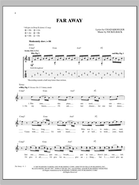 Far Away by Nickelback - Guitar Tab - Guitar Instructor