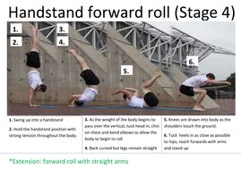 Forward roll progression cards | Teaching Resources