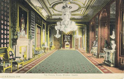 Edwardian postcard by F.G.O. Stuart of The Throne Room, Windsor Castle