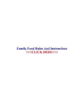 Fillable Online Family Feud Rules And Instructions Fax Email Print - pdfFiller