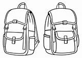 Backpacks coloring Page 41878396 Vector Art At Vecteezy sketch template