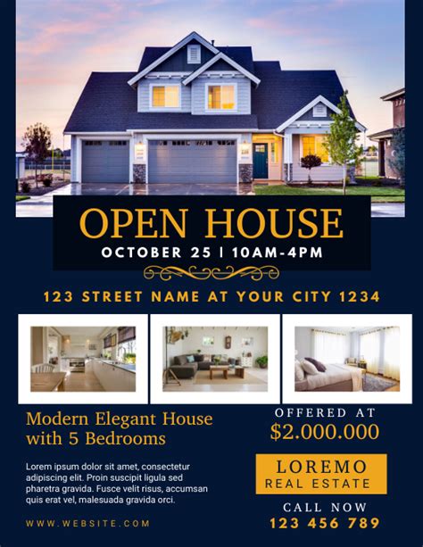 Real Estate Open House Flyer Template | PosterMyWall