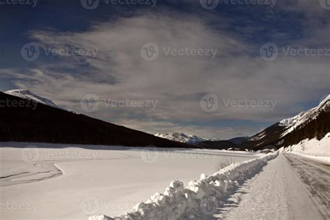 Rocky Mountains in winter 6235684 Stock Photo at Vecteezy