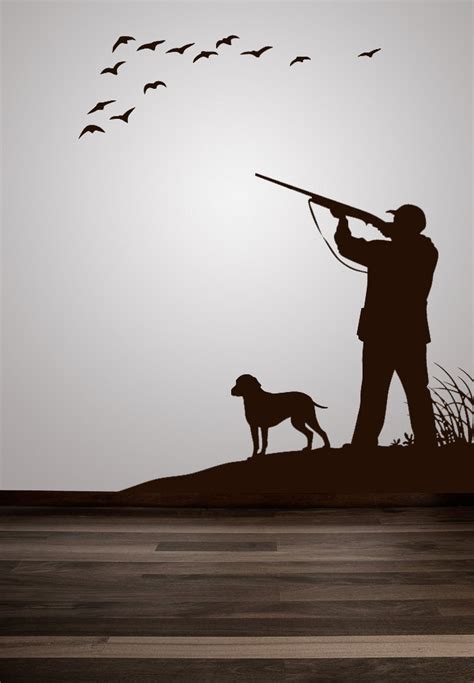 Duck Geese Pheasant Hunting Scene Decal by VinylWallAdornments