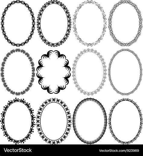 Frame oval Royalty Free Vector Image - VectorStock