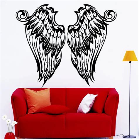 Angel Wings Wall Art Decal Nursery Bedroom Home Window Decor Vinyl ...